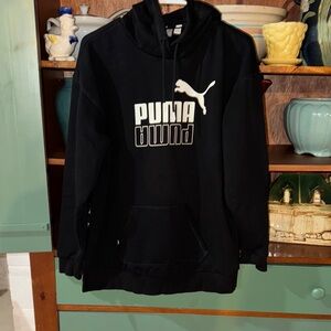 Puma Women’s  Black Hoodie with White Logo